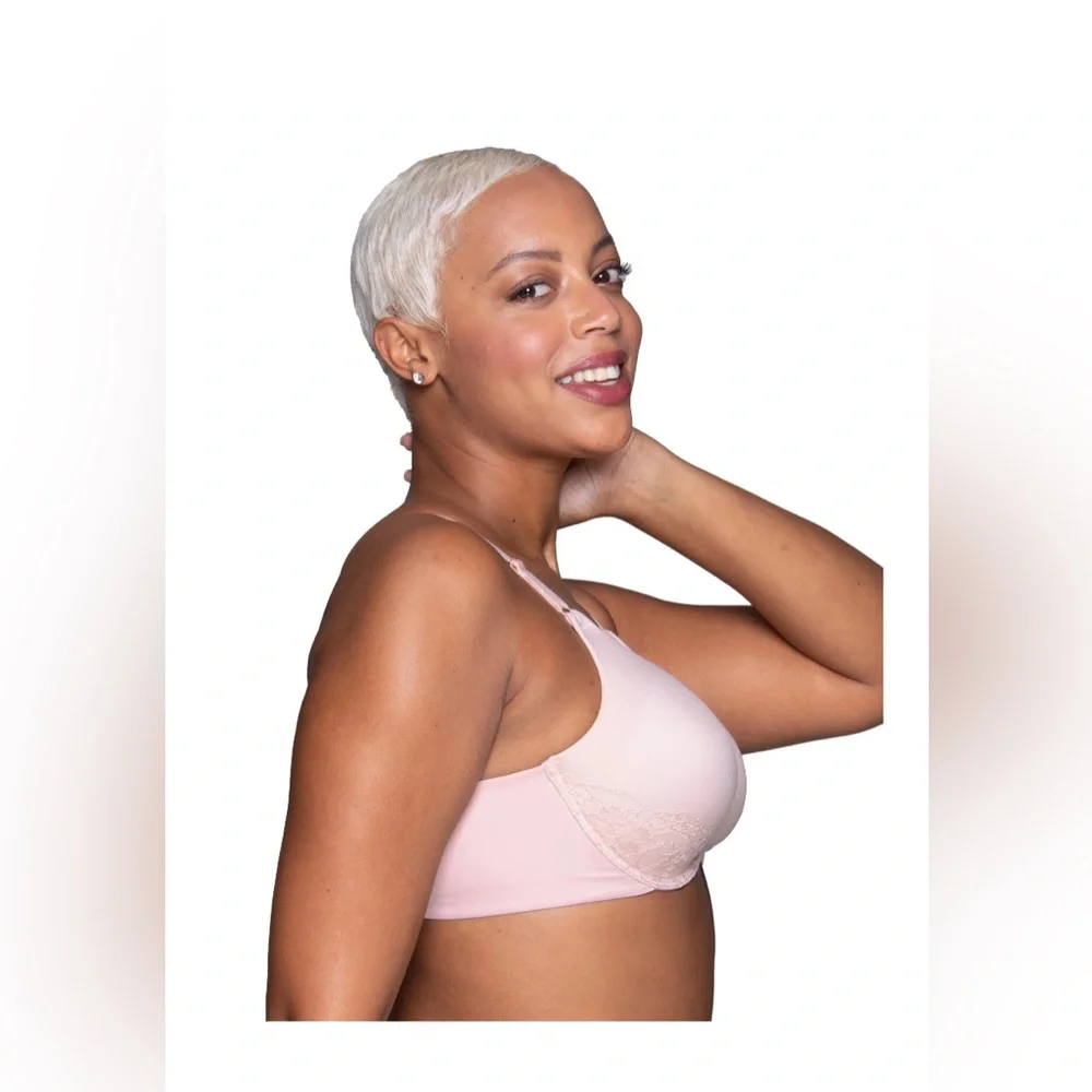 NWOT Women’s Vanity Fair Lace Detail Bra - Soft Pink - Picture 4 of 4